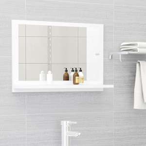 Koupelnové zrcadlo bílé 60 x 10,5 x 37 cm kompozitní dřevo - obrázek 1