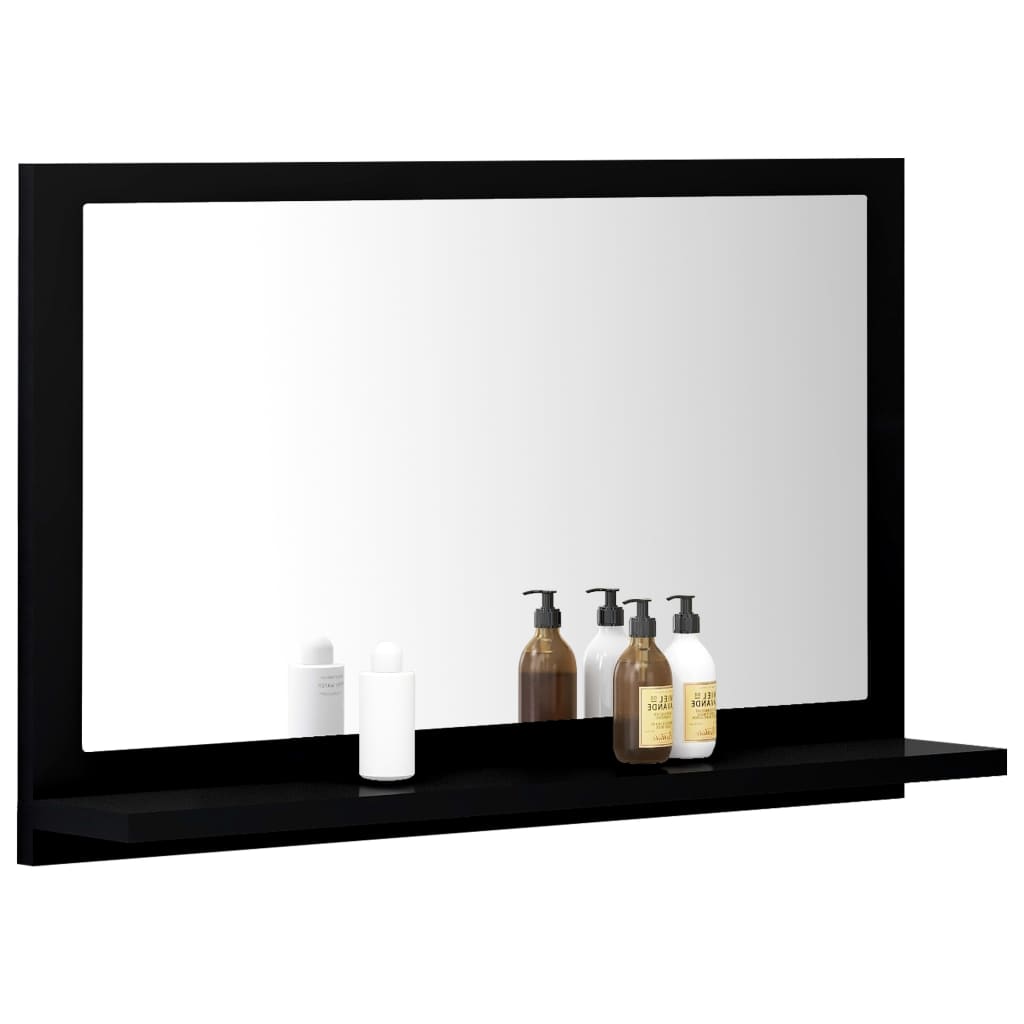 Badspiegel Schwarz 60×10,5×37 cm Spanplatte