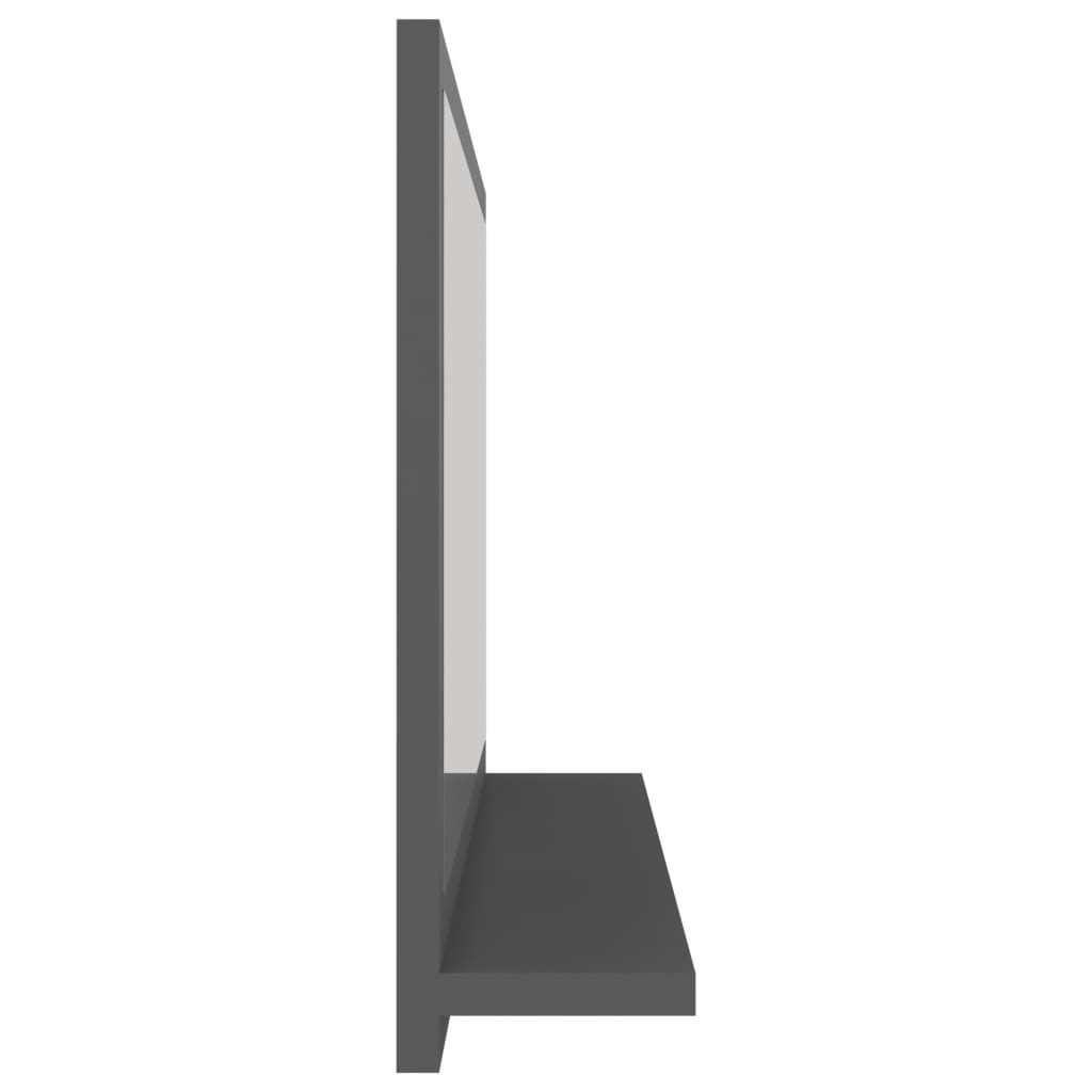 Badspiegel Grau 60×10,5×37 cm Spanplatte