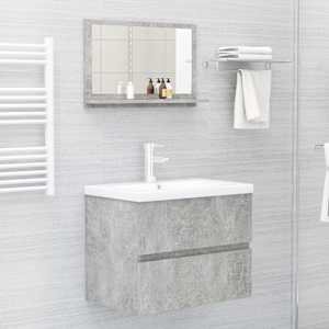 Koupelnové zrcadlo betonově šedé 60 x 10,5 x 37 cm dřevotříska - obrázek 6