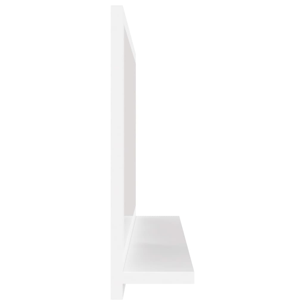 Badspiegel Hochglanz-Weiß 60×10,5×37 cm Spanplatte