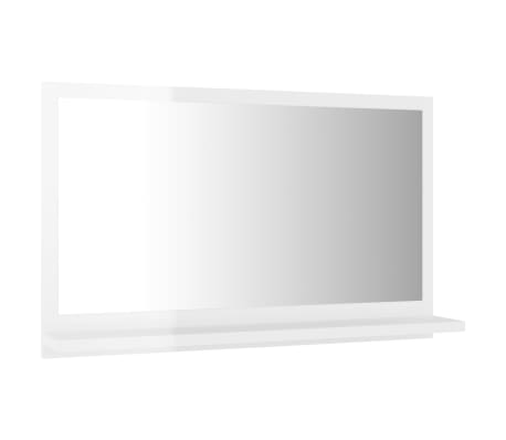 vidaXL Baderomsspeil høyglans hvit 60x10,5x37 cm konstruert tre
