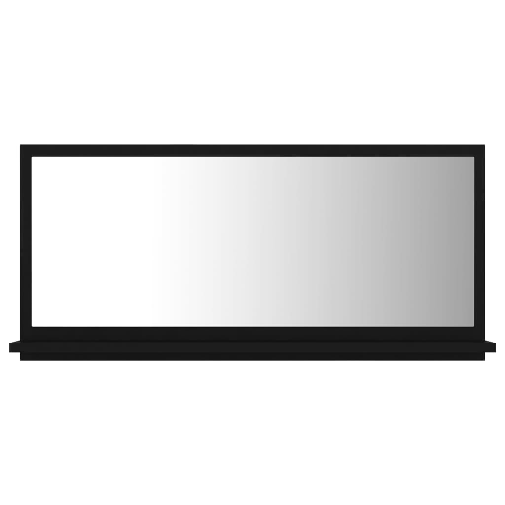 

vidaXL Bathroom Mirror Black 31.5"x4.1"x14.6" Chipboard