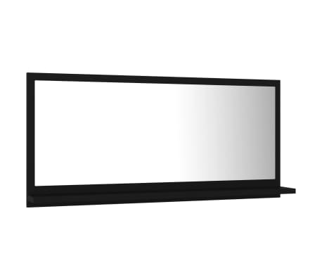 vidaXL Bathroom Mirror Black 80x10.5x37 cm Engineered Wood