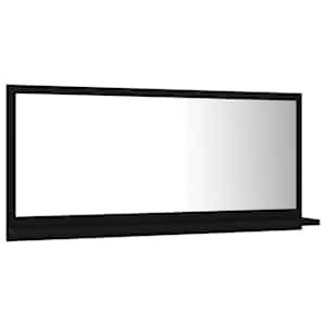 vidaXL Bathroom Mirror Black 80x10.5x37 cm Engineered Wood