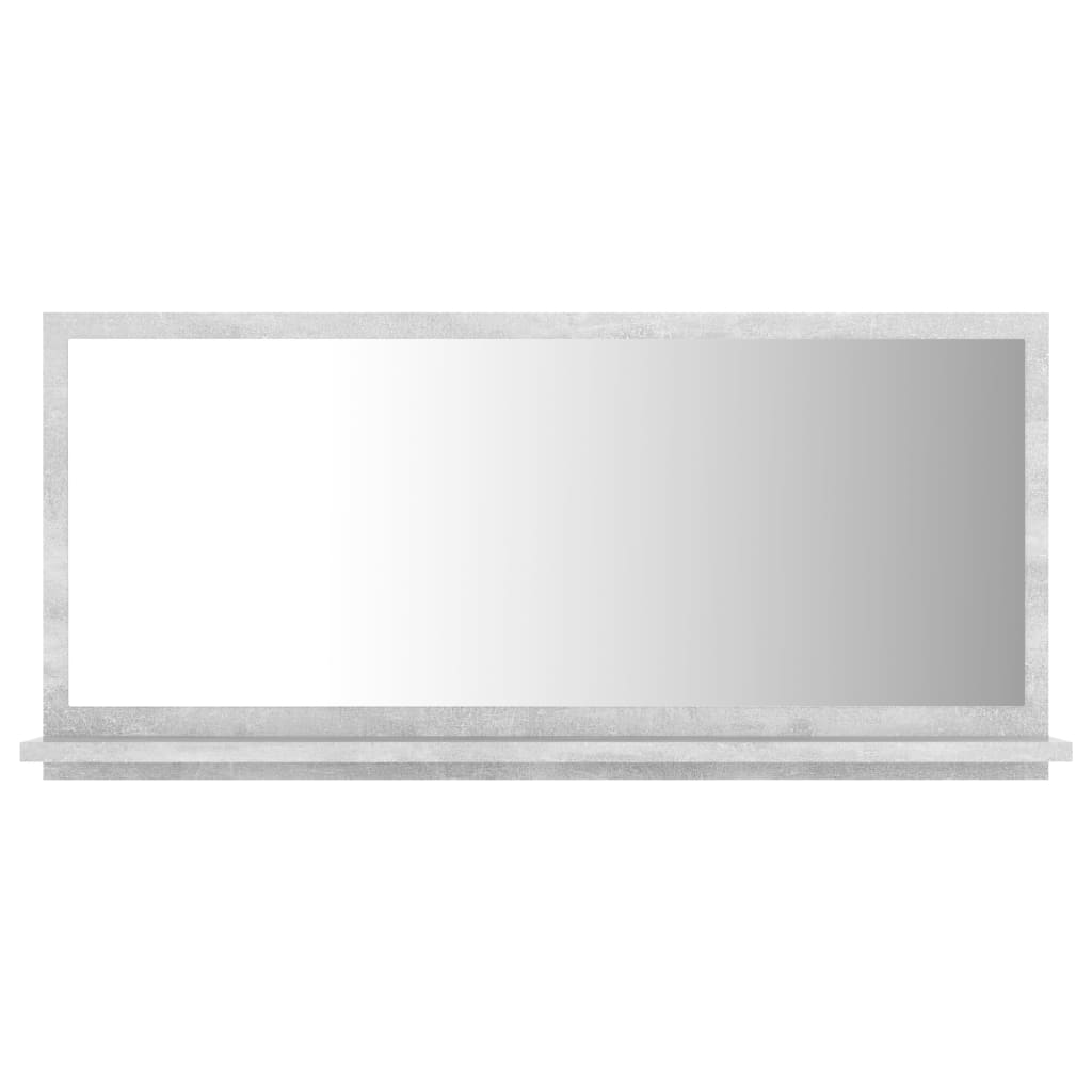 

vidaXL Bathroom Mirror Concrete Gray 31.5"x4.1"x14.6" Engineered Wood