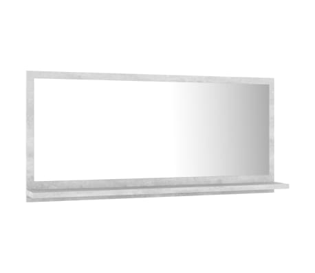 vidaXL Baðspegill Steypugrár 80x10,5x37 cm Samsettur Viður