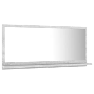 vidaXL Baðspegill Steypugrár 80x10,5x37 cm Samsettur Viður