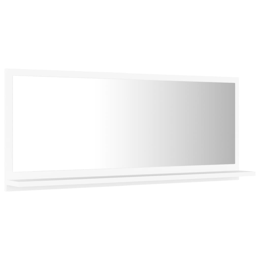 Badspiegel Weiß 90×10,5×37 cm Spanplatte