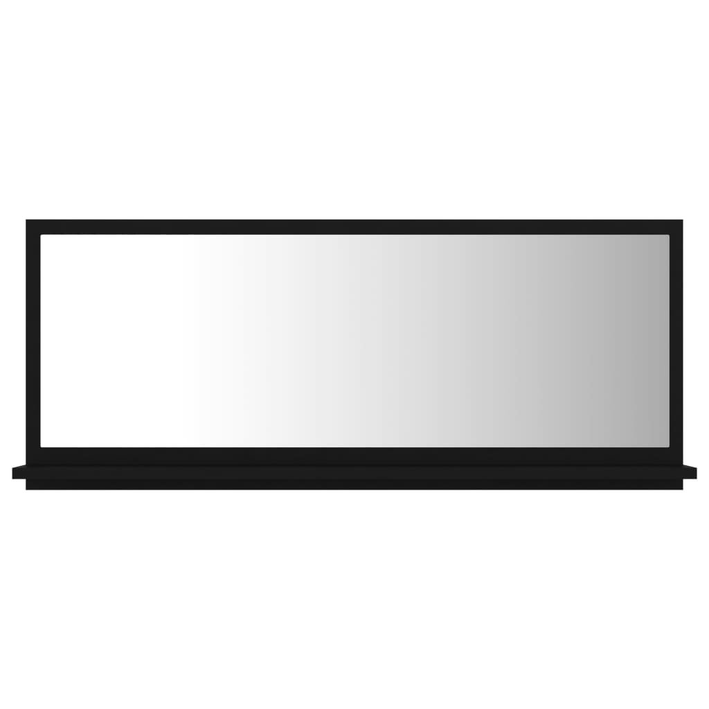 Badspiegel Schwarz 90×10,5×37 cm Spanplatte