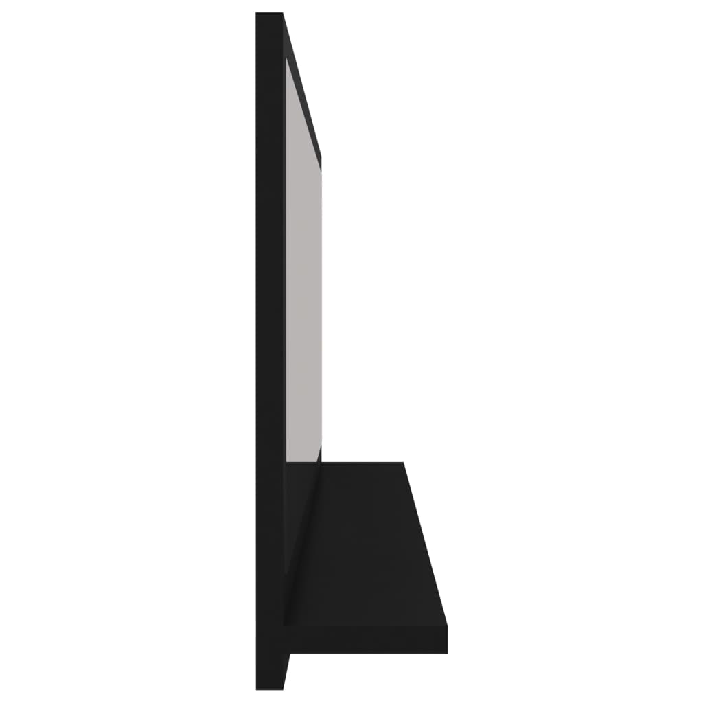 Badspiegel Schwarz 90×10,5×37 cm Spanplatte