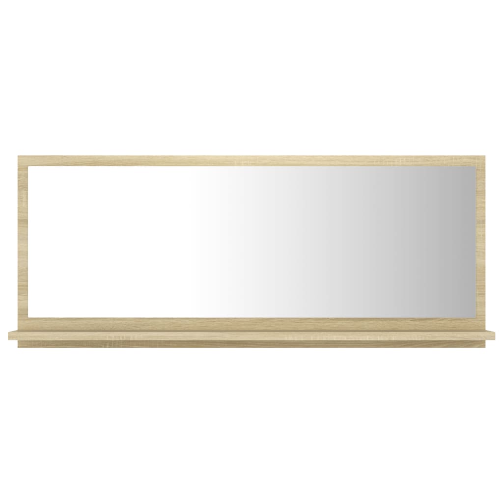 

vidaXL Bathroom Mirror Sonoma Oak 35.4"x4.1"x14.6" Engineered Wood