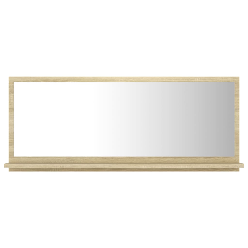 Image of vidaXL Bathroom Mirror Sonoma Oak 90x10.5x37 cm Engineered Wood