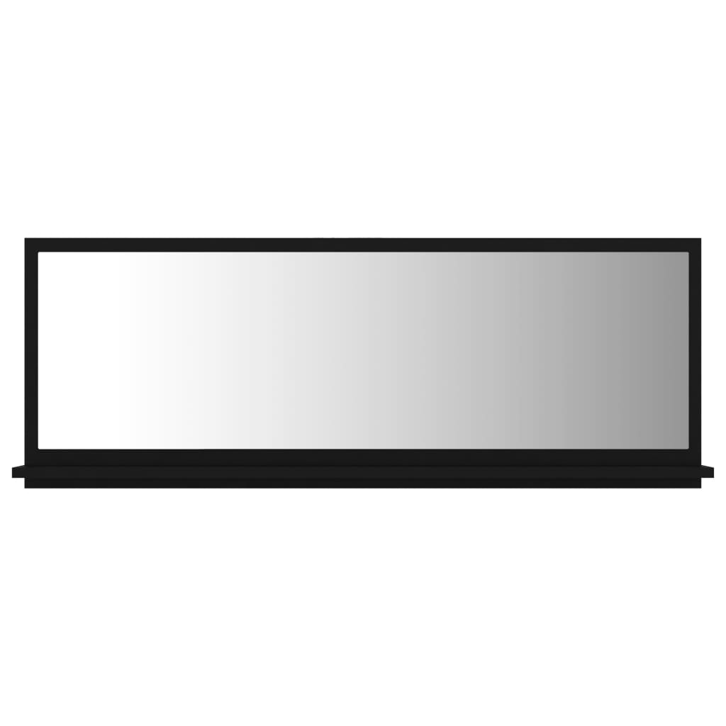 

vidaXL Bathroom Mirror Black 39.4"x4.1"x14.6" Engineered Wood