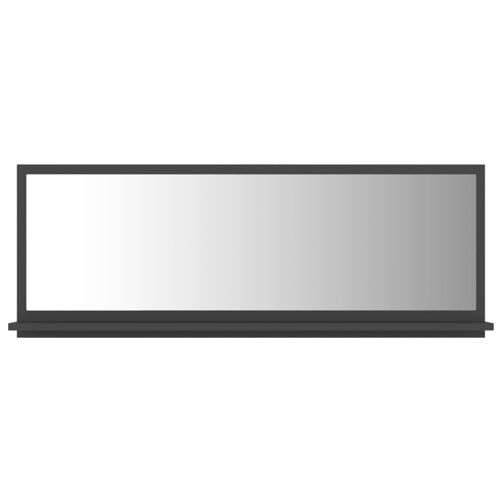 

vidaXL Bathroom Mirror Gray 39.4"x4.1"x14.6" Engineered Wood