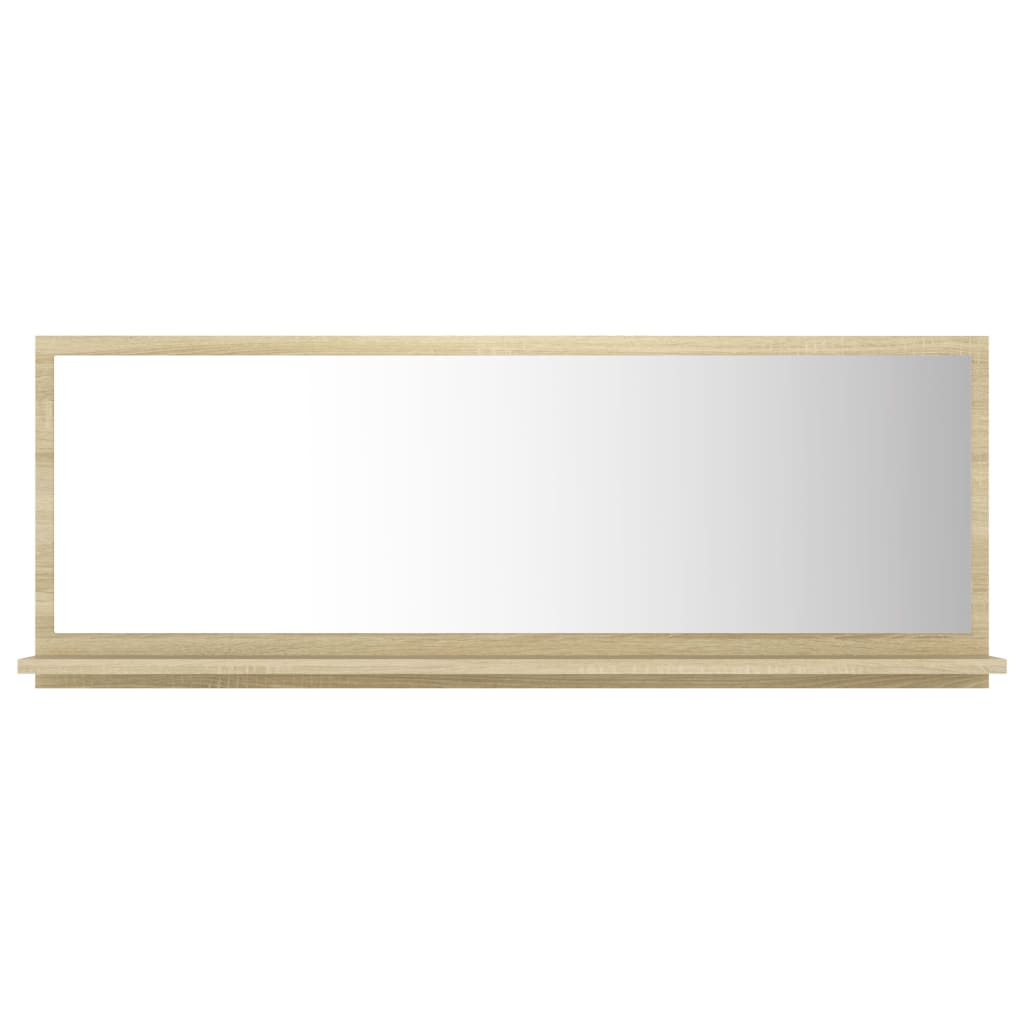 Image of vidaXL Bathroom Mirror Sonoma Oak 100x10.5x37 cm Engineered Wood