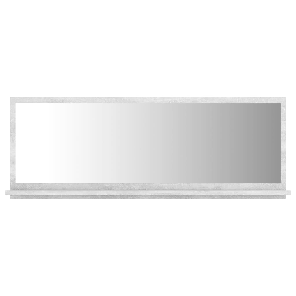 Image of vidaXL Bathroom Mirror Concrete Grey 100x10.5x37 cm Engineered Wood