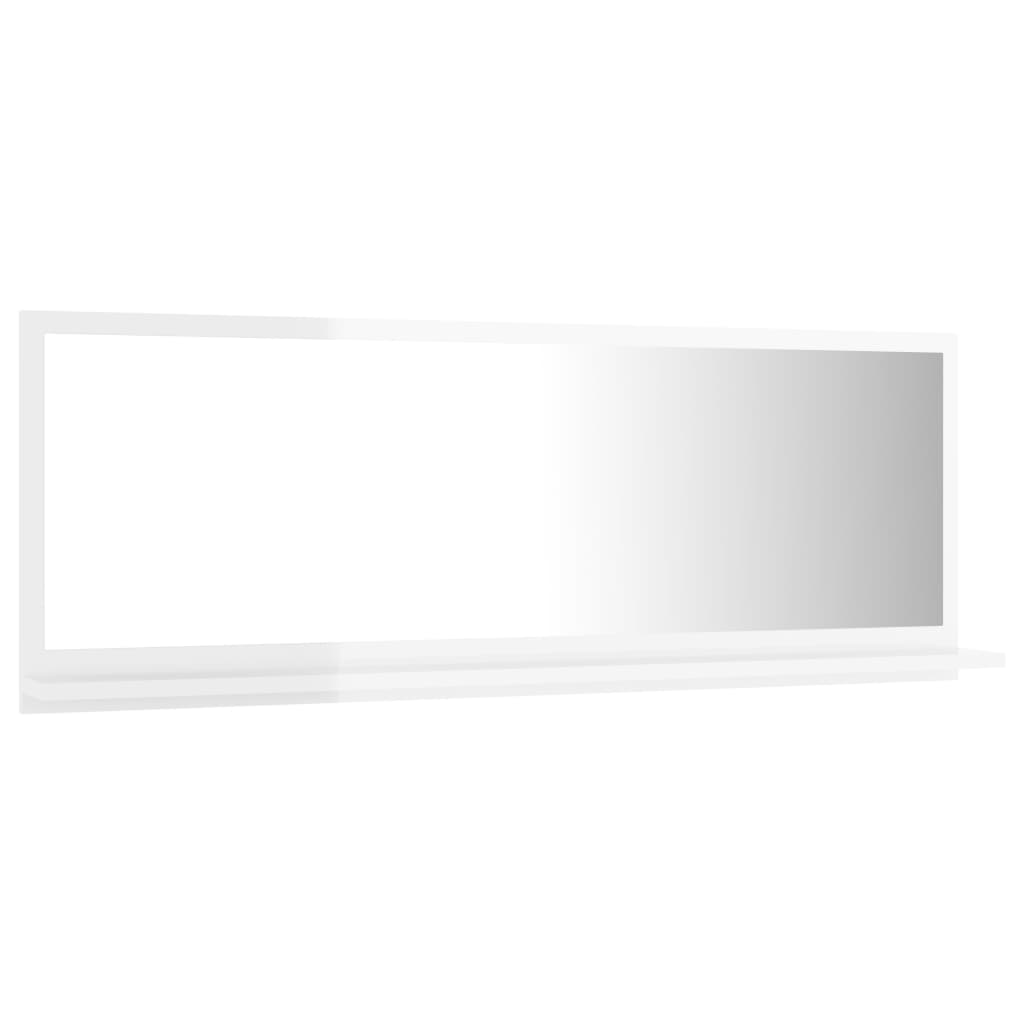 

vidaXL Badkamerspiegel 100x10,5x37 cm spaanplaat hoogglans wit
