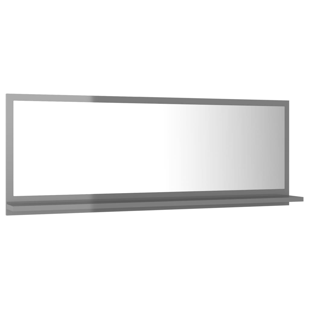 

vidaXL Badkamerspiegel 100x10,5x37 cm spaanplaat hoogglans grijs