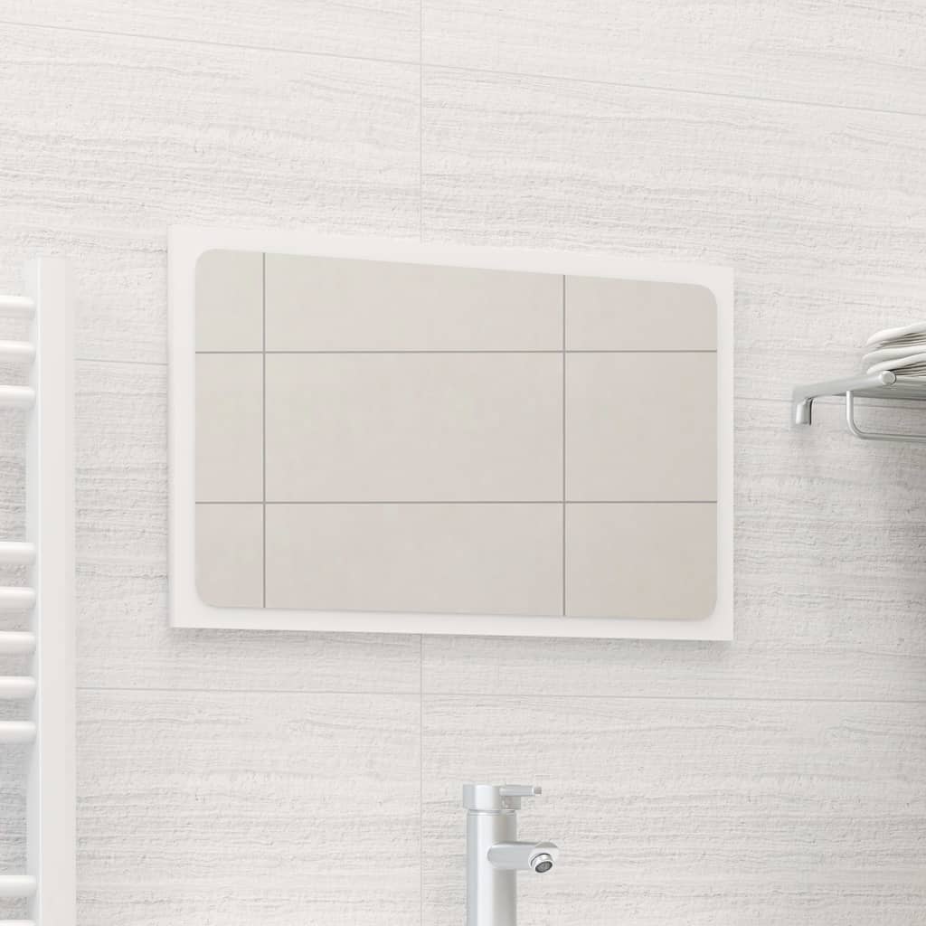 vidaXL badeværelsesspejl 60x1,5x37 cm spånplade hvid