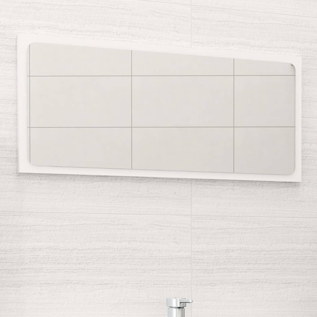 Petrashop  Koupelnové zrcadlo bílé 80 x 1,5 x 37 cm dřevotříska