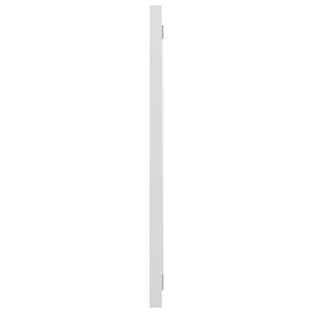 Magasfényű fehér forgácslap fürdőszobai tükör 80 x 1,5 x 37 cm 