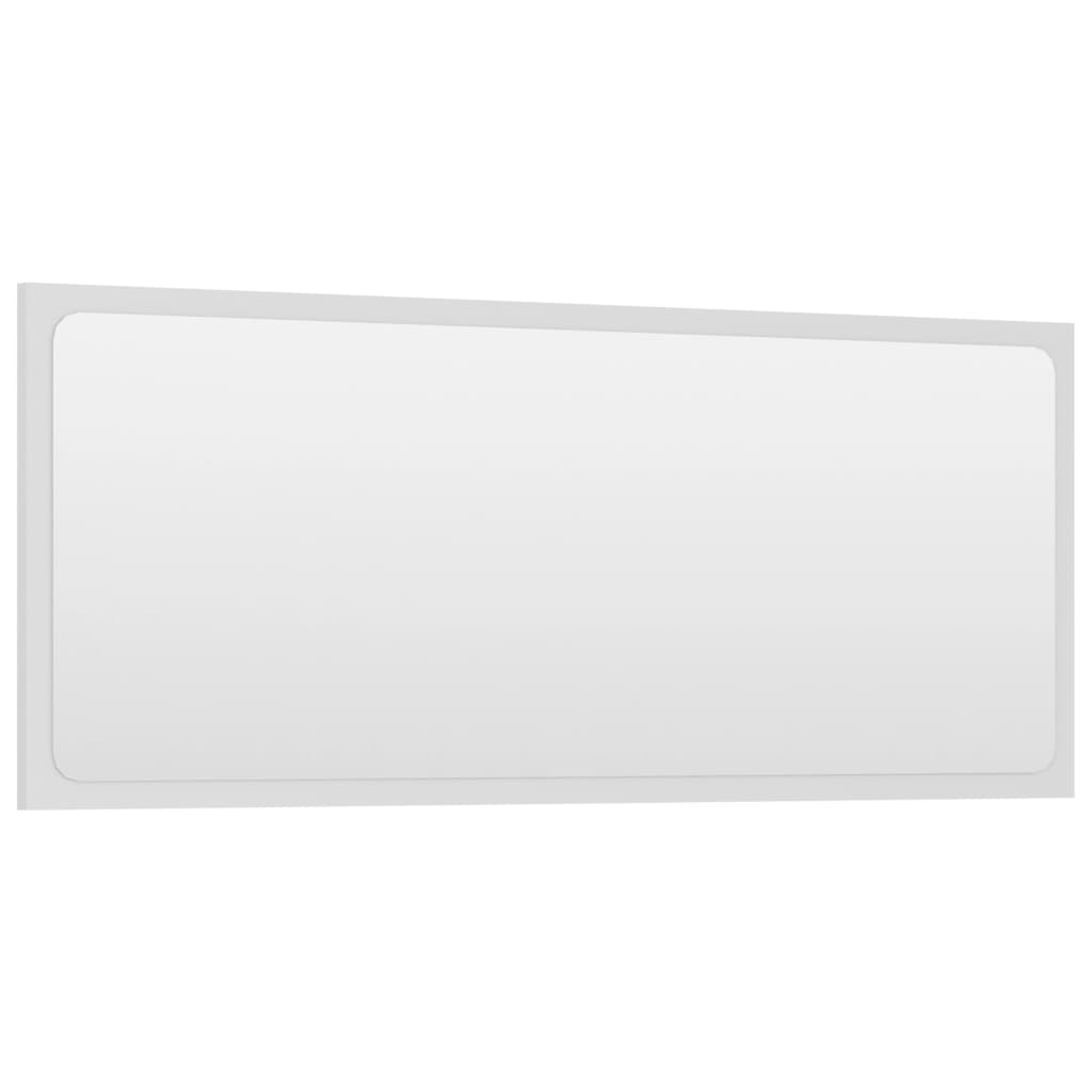 vidaXL Bathroom Mirror White 35.4"x0.6"x14.6" Chipboard