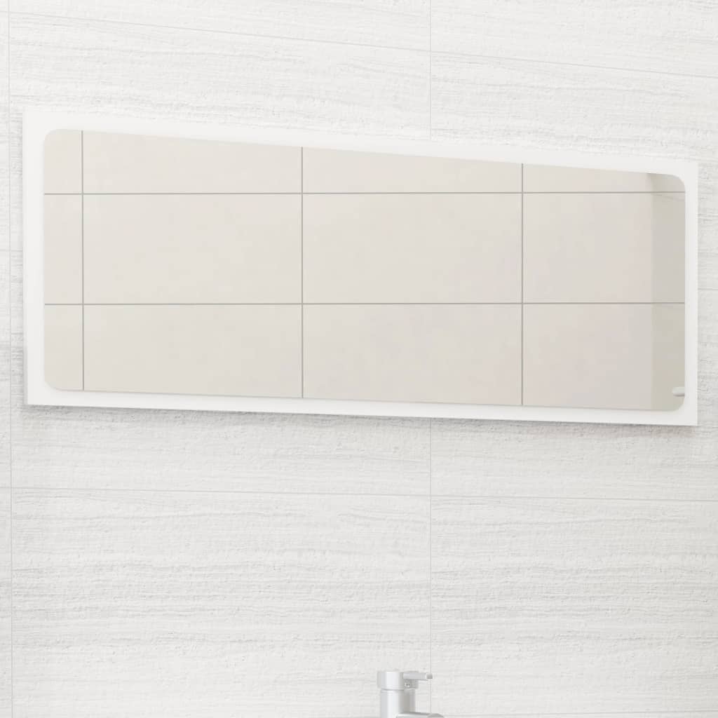 vidaXL badeværelsesspejl 90x1,5x37 cm spånplade hvid