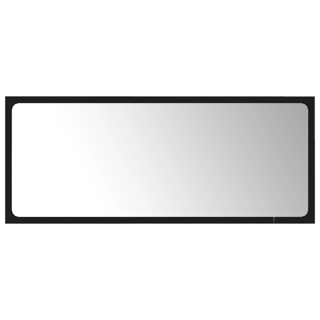 vidaXL Bathroom Mirror Black 90x1.5x37 cm Engineered Wood