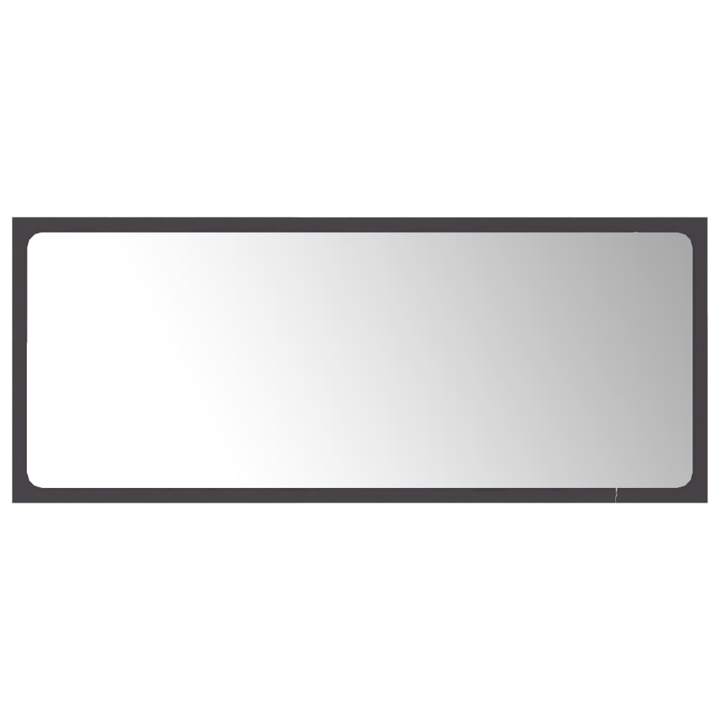 VidaXL Miroir De Salle De Bain Gris 90x1,5x37 Cm Aggloméré