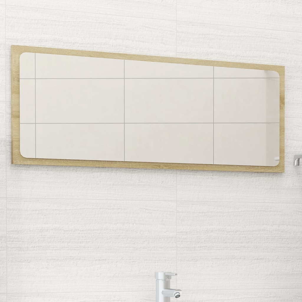 Badspiegel Sonoma-Eiche 90×1,5×37 cm Spanplatte