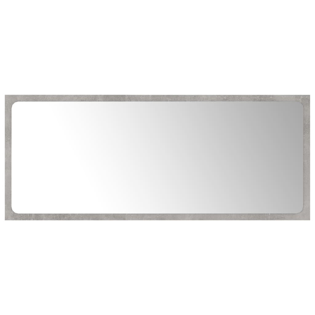 VidaXL Miroir De Salle De Bain Gris Béton 90x1,5x37 Cm Aggloméré