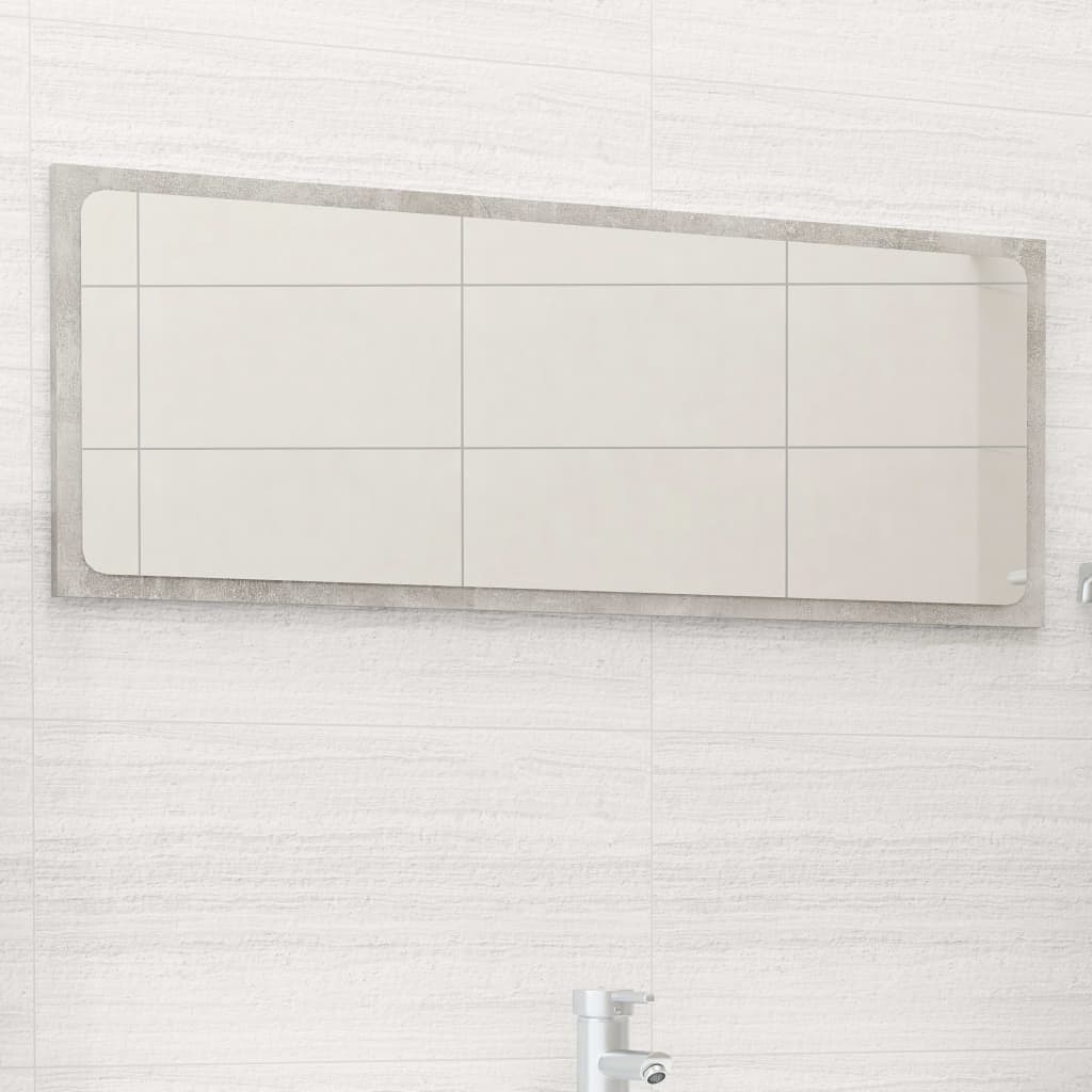 vidaXL badeværelsesspejl 90x1,5x37 cm spånplade betongrå