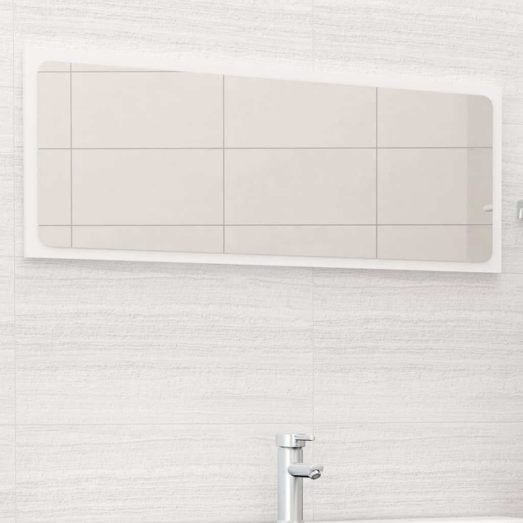 Badspiegel Weiß 100×1,5×37 cm Spanplatte
