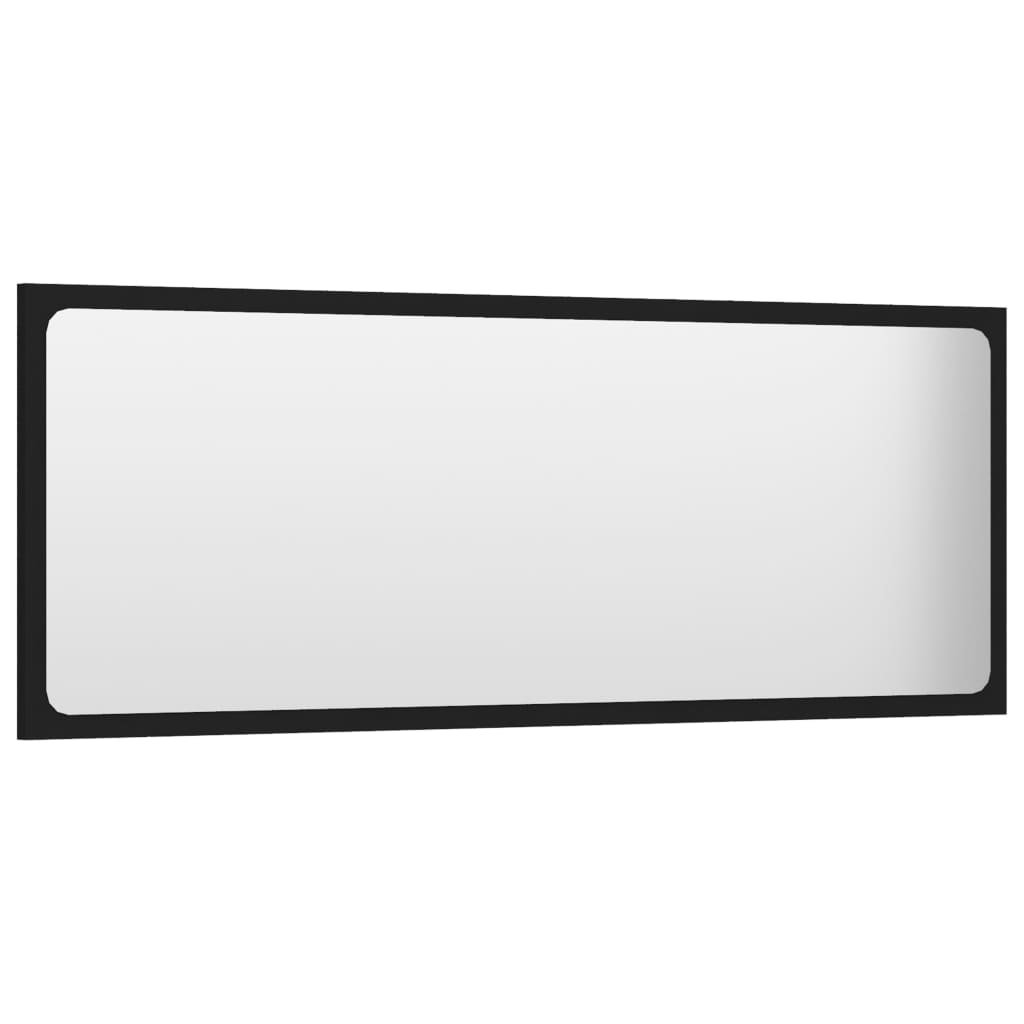 

vidaXL Badkamerspiegel 100x1,5x37 cm spaanplaat zwart