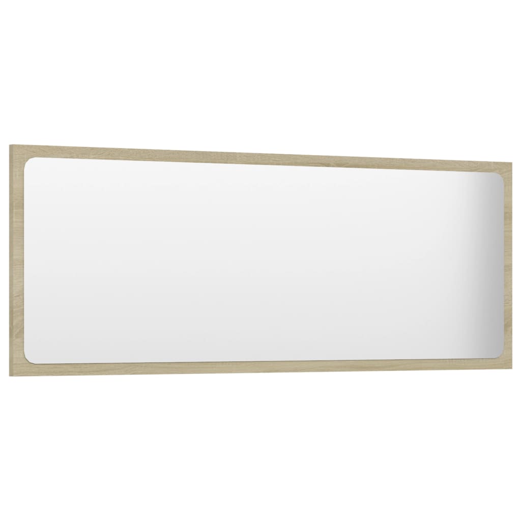 vidaXL Bathroom Mirror Sonoma Oak 39.4"x0.6"x14.6" Chipboard