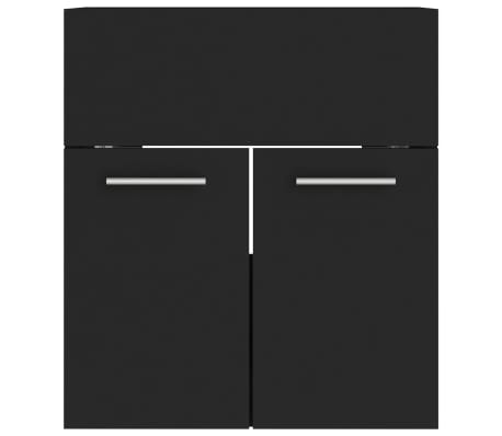 vidaXL シンクキャビネット ブラック 41x38.5x46cm エンジニアリングウッド