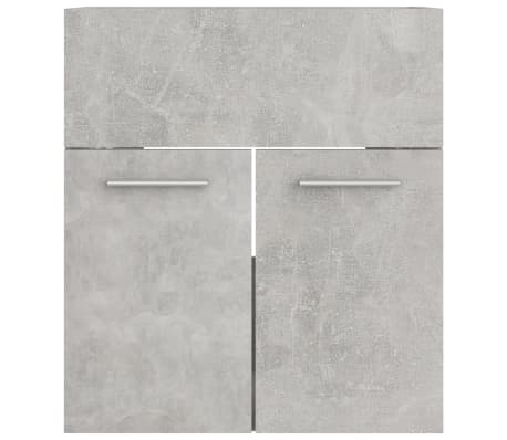 vidaXL Долен шкаф за мивка, бетонно сив, 41x38,5x46см, инженерно дърво