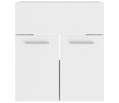 vidaXL Spintelė praustuvui, balta/ąžuolo, 41x38,5x46cm, mediena