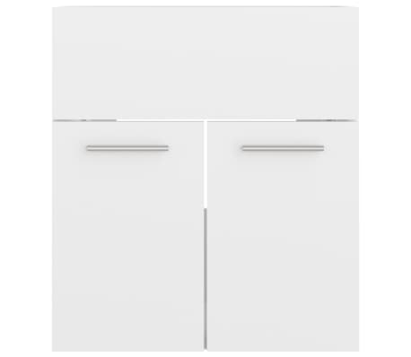 vidaXL Wastafelkast 41x38,5x46 cm bewerkt hout hoogglans wit
