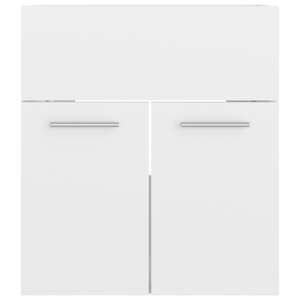 vidaXL Wastafelkast 41x38,5x46 cm bewerkt hout hoogglans wit
