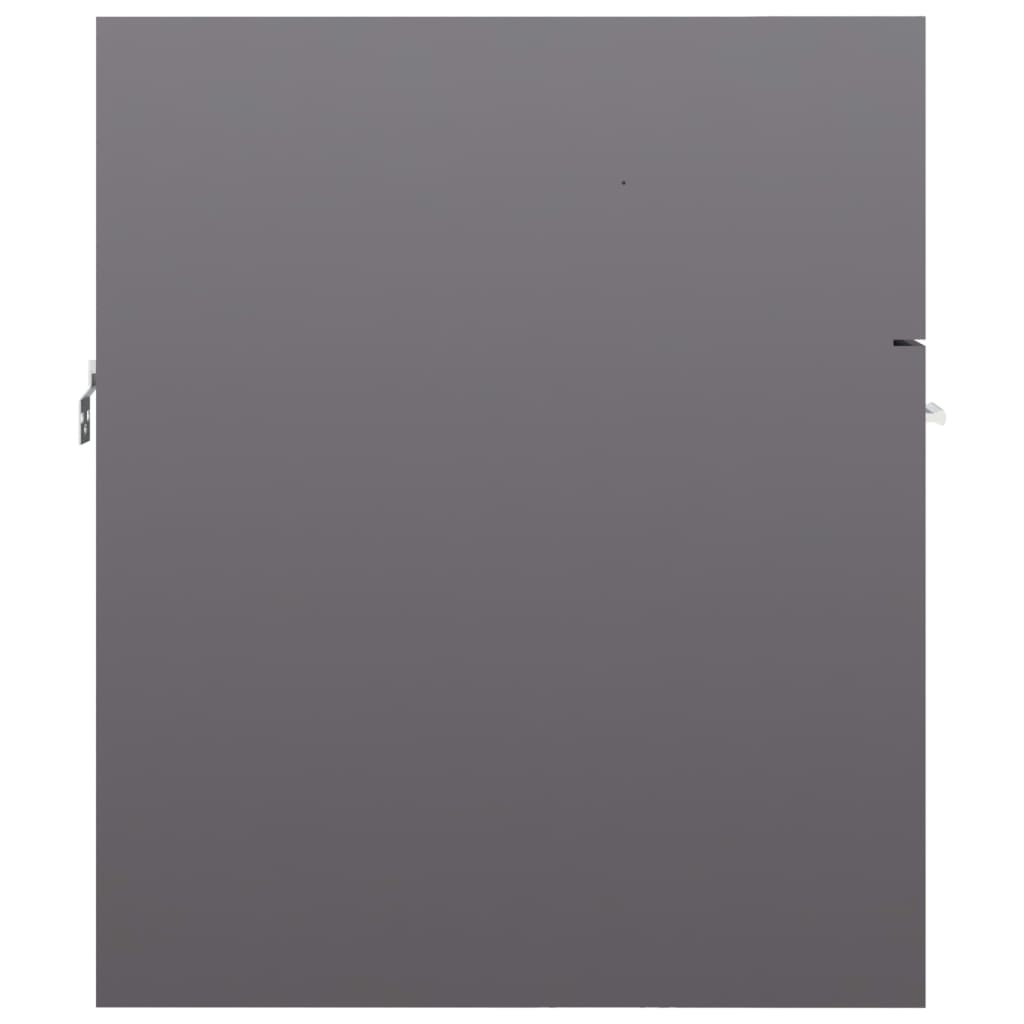 Waschbeckenunterschrank Hochglanz-Grau 41×38,5×46 cm Spanplatte