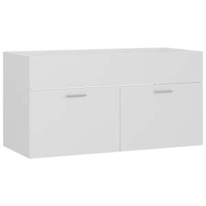 Skříňka pod umyvadlo bílá 90x38,5x46 cm kompozitní dřevo - obrázek 2