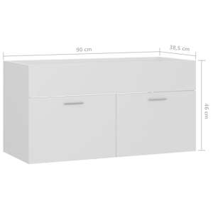 Skříňka pod umyvadlo bílá 90x38,5x46 cm kompozitní dřevo - obrázek 8
