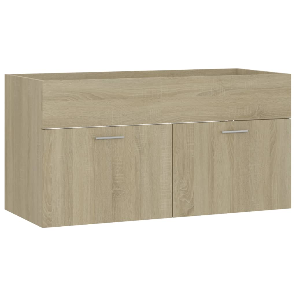 Thumbnail - vidaXL Waschbeckenunterschrank Sonoma-Eiche 90x38,5x46cm Holzwerkstoff