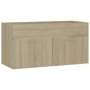 Skříňka pod umyvadlo dub sonoma 90x38,5x46 cm kompozitní dřevo - obrázek 2