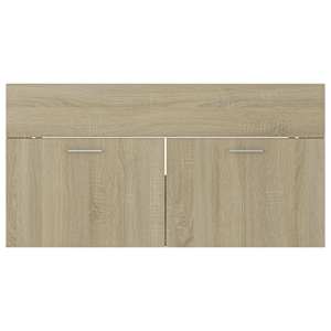 Skříňka pod umyvadlo dub sonoma 90x38,5x46 cm kompozitní dřevo - obrázek 5