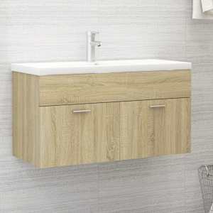 Skříňka pod umyvadlo dub sonoma 90x38,5x46 cm kompozitní dřevo