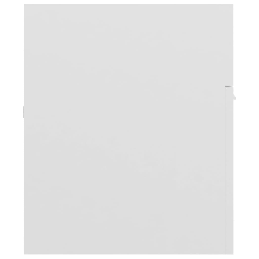 Waschbeckenunterschrank Hochglanz-Weiß 100×38,5×46 cm Spanplatte