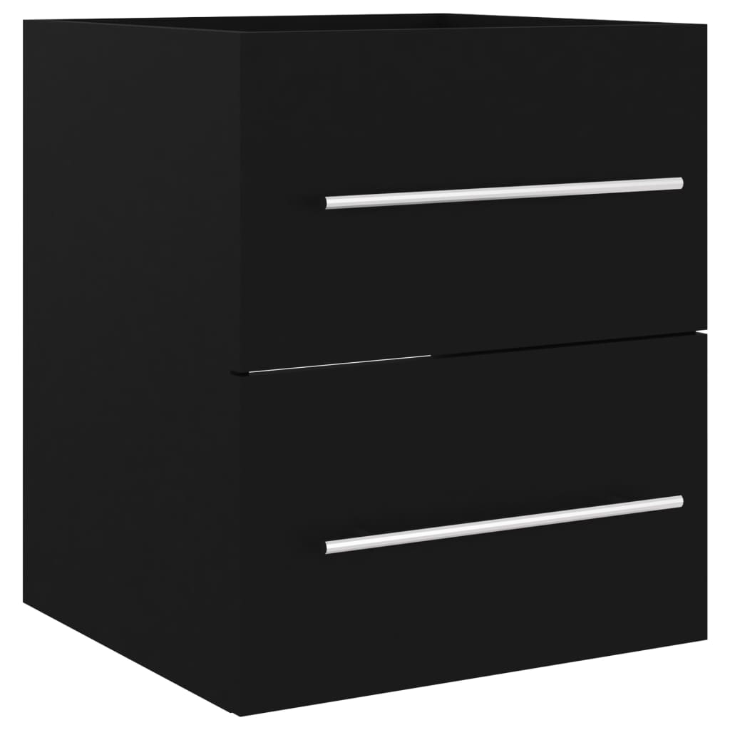 vidaXL Wastafelkast 41x38,5x48 cm spaanplaat zwart